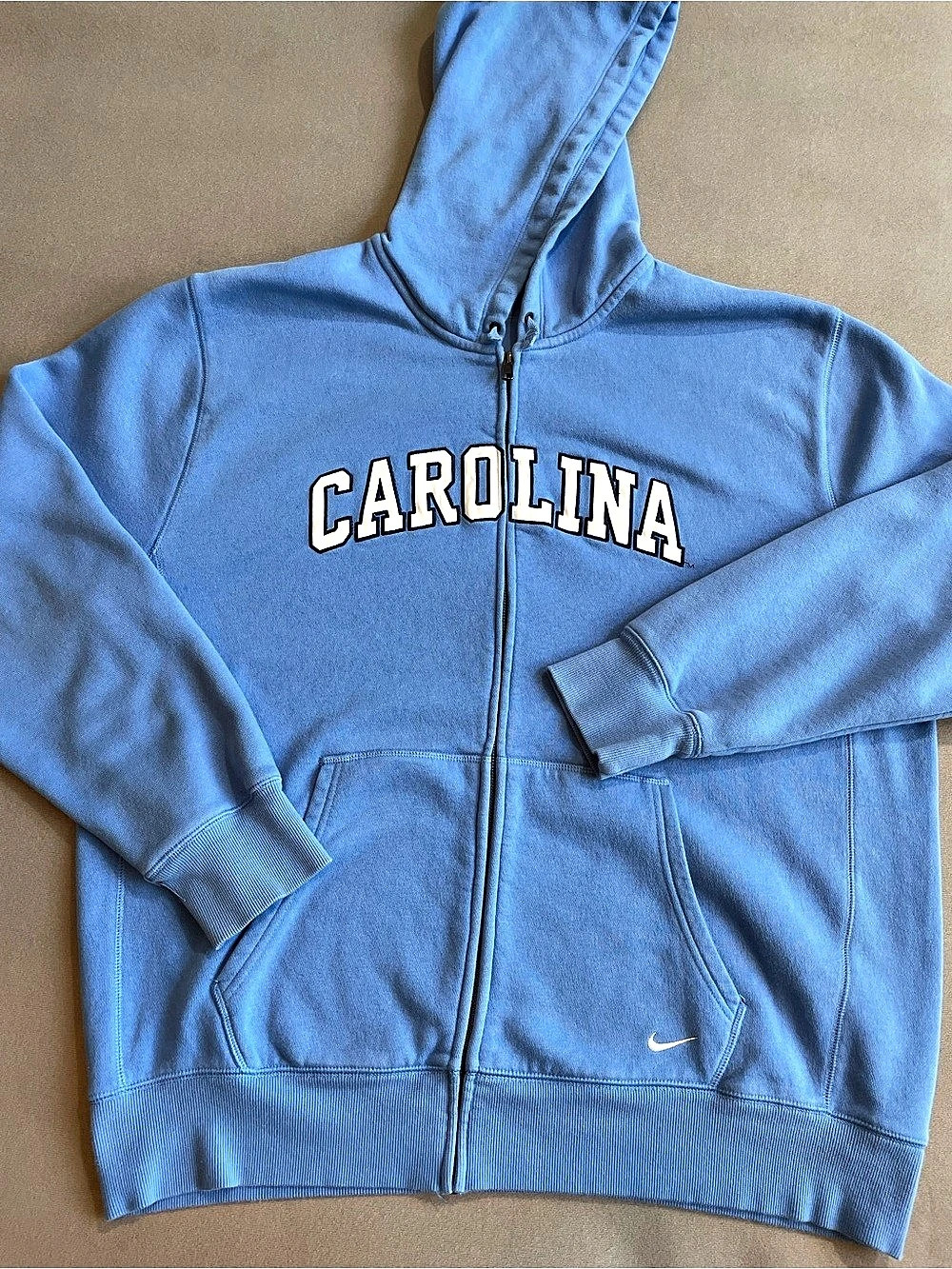 Nike North Carolina Tar Heels Full-Zip Fleece Hoodie Blue sz xxl